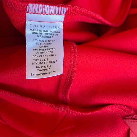 NWT- Trina Turk Campari Red Choker Dress, 6 - Picture 5 of 13